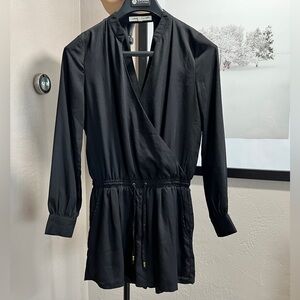 Love & Love Black Faux Wrap Romper Small